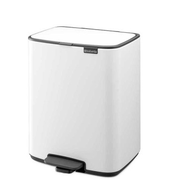 פח לשירותים BO פדל 12 ליטר, לבן Brabantia + משלוח חינם + הנחה 10% לנרשמים לניוזלטר