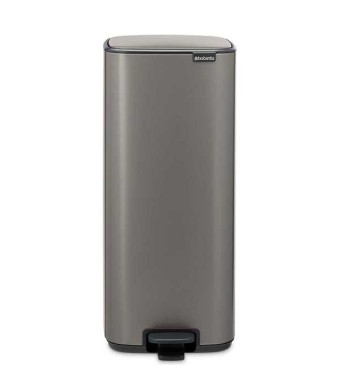 פח אשפה למטבח BO פדל 30 ליטר, פלטינום Brabantia + הנחה 10% לנרשמים לניוזלטר + משלוח חינם