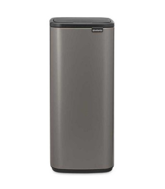 פח אשפה למטבח BO טאץ 30 ליטר, פלטינום Brabantia + הנחה 10% לנרשמים לניוזלטר + משלוח חינם
