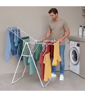 מתלה כביסה מתקפל 15 מטר, לבן HangOn ברבנטיה + משלוח חינם + עכשיו במבצע 50% הנחה SALE