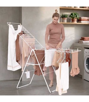 מתלה כביסה מתקפל 25 מטר, ​​לבן HangOn ברבנטיה + משלוח חינם + עכשיו במבצע 50% הנחה SALE