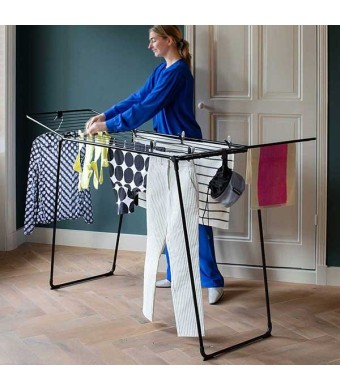 מתלה כביסה מתקפל 22 מטר, שחור HangOn Too ברבנטיה + משלוח חינם + הנחה 10% לנרשמים לניוזלטר