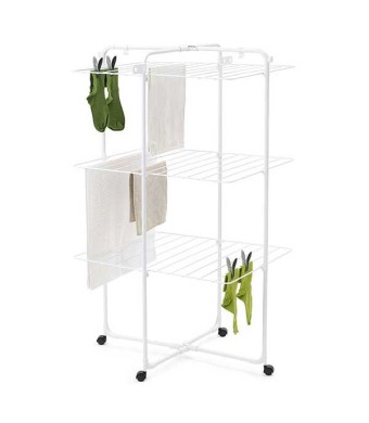 מתלה כביסה מתקפל HangOn Tower מגדל לייבוש כביסה 23 מטר, לבן Brabantia + משלוח חינם + הנחה 10% לנרשמים לניוזלטר