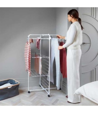 מתלה כביסה מתקפל HangOn Tower מגדל לייבוש כביסה 23 מטר, לבן Brabantia + משלוח חינם + עכשיו במבצע 50% הנחה SALE