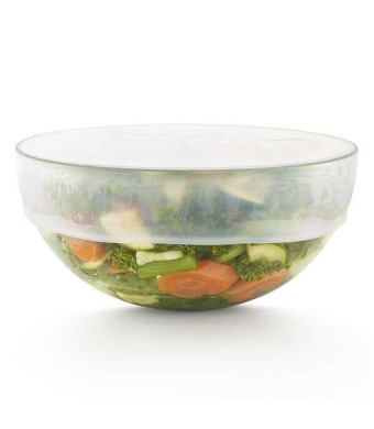 כיסוי סיליקון נמתח לאחסון והקפאת מזון 20 ס״מ, שקוף Lekue מבית Brabantia + הנחה 10% לנרשמים לניוזלטר