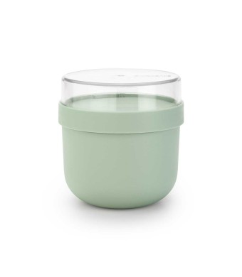 קערה לארוחת בוקר 0.5 ליטר Make & Take פלסטיק ללא BPA ירוק ג׳ייד Brabantia עם מכסה שקוף לתוספות + הנחה 10% לנרשמים לניוזלטר