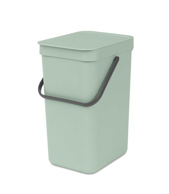 SORT & GO פח הפרדה 12 ליטר פלסטיק,ירוק ג׳ייד - Brabantia + הנחה 10% לנרשמים לניוזלטר