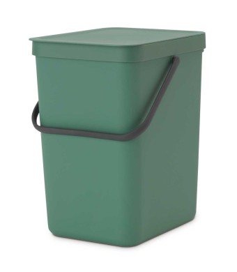 SORT & GO פח הפרדה 25 ליטר פלסטיק, ירוק אשוח - Brabantia + הנחה 10% לנרשמים לניוזלטר