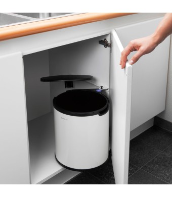 פח אשפה פנימי למטבח - מתחת לכיור 15 ליטר לבן Brabantia + הנחה 10% לנרשמים לניוזלטר ומשלוח חינם