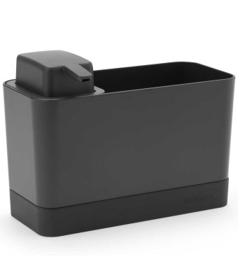 סט אורגנייזר לכיור ודיספנסר לסבון אפור כהה SinkSide ברבנטיה + הנחה 10% לנרשמים לניוזלטר