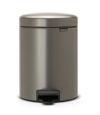 פח פדל 5 ליטר פלטינום Brabantia - NewIcon + הנחה 10% לנרשמים לניוזלטר + משלוח חינם