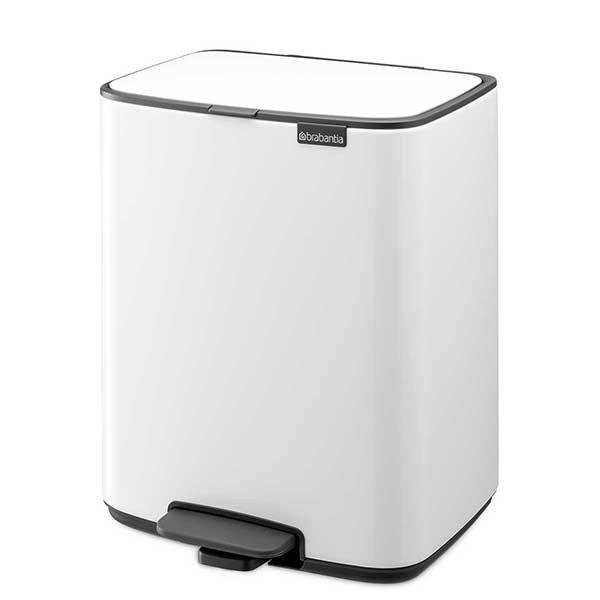 פח לשירותים BO פדל 12 ליטר, לבן Brabantia + משלוח חינם + הנחה 10% לנרשמים לניוזלטר