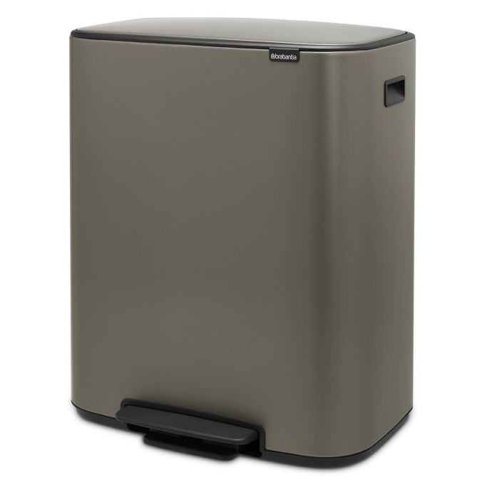 פח אשפה למטבח BO פדל 60 ליטר, פלטינום Brabantia + הנחה 10% לנרשמים לניוזלטר + משלוח חינם