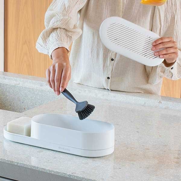 אורגנייזר לכיור המטבח, לבן מינרלי SinkStyle ברבנטיה + הנחה 10% לנרשמים לניוזלטר