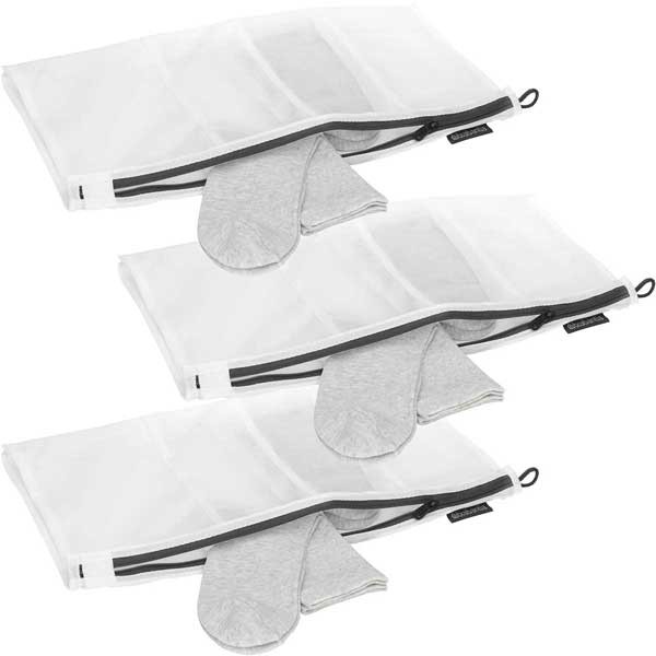 סט 3 שקיות רשת לכביסת גרביים, לבן Brabantia + הנחת כמות 50%