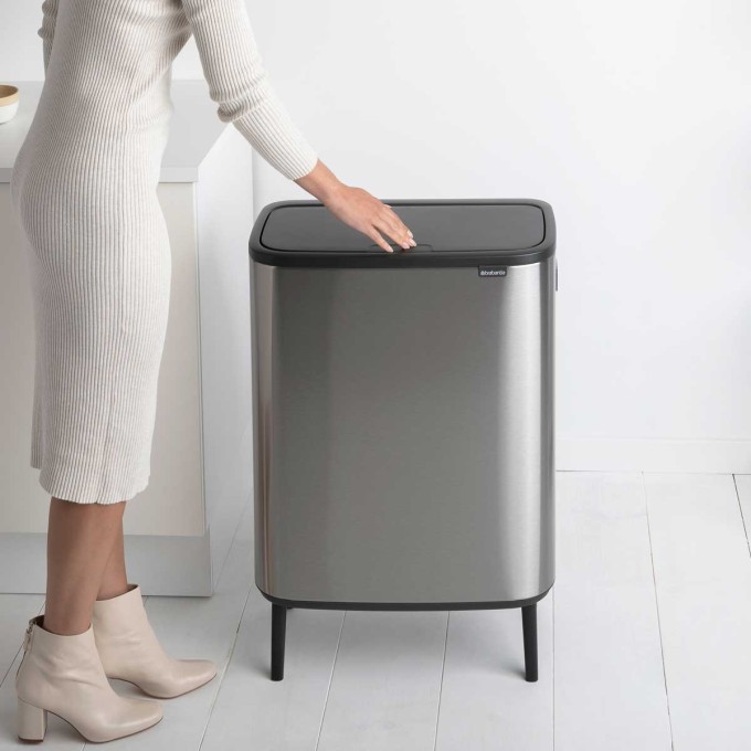 פח אשפה למטבח BO טאץ 60 ליטר, מט Brabantia FPP + הנחה 10% לנרשמים לניוזלטר + משלוח חינם