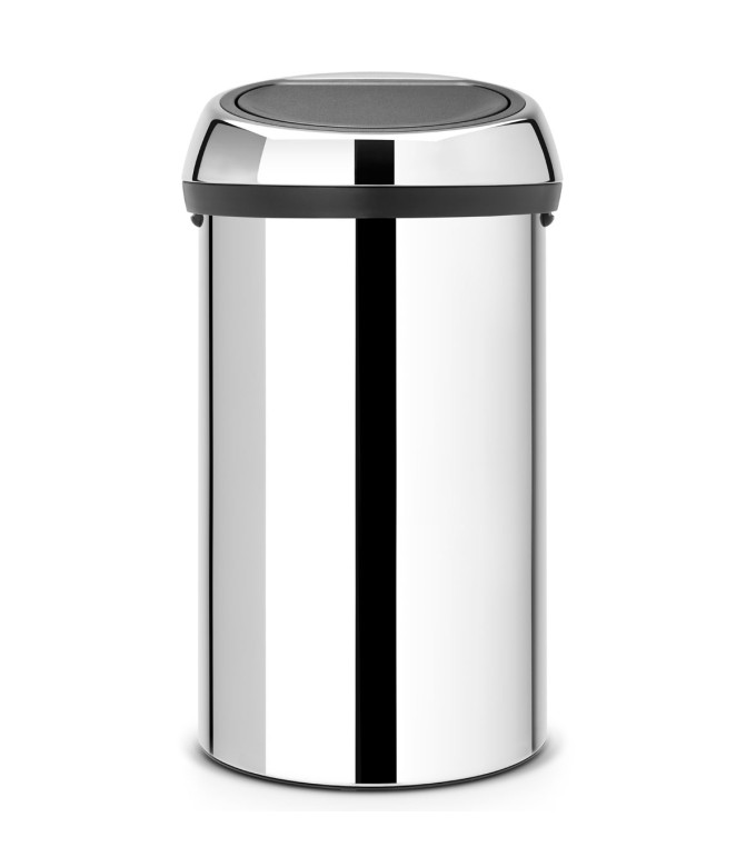 פח טאץ 60 ליטר, מבריק Brabantia + משלוח חינם + הנחה 10% לנרשמים לניוזלטר
