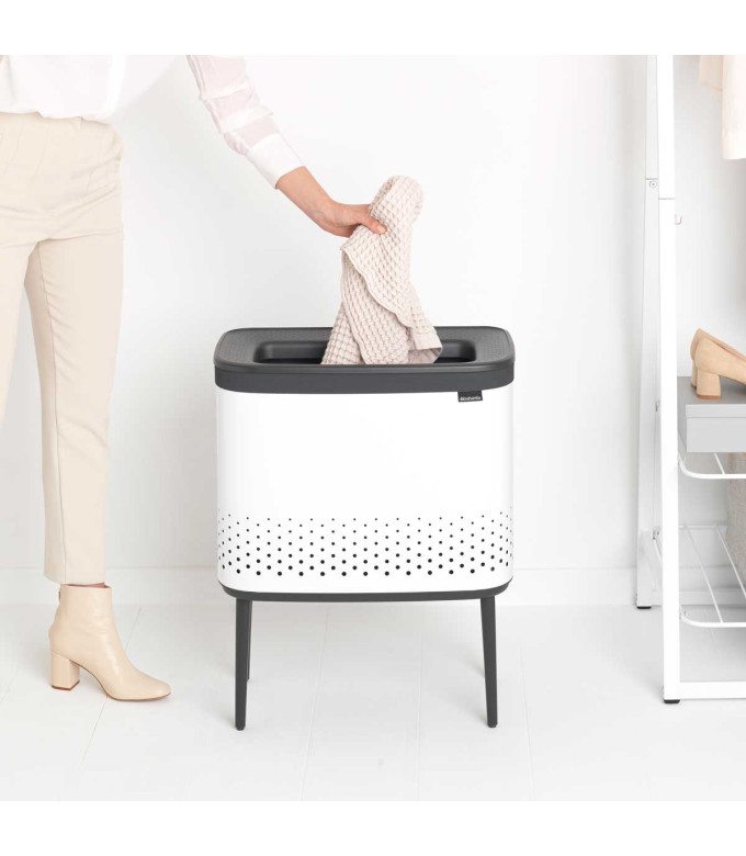 BO סל כביסה 60 ליטר,​ לבן Brabantia + משלוח חינם + הנחה 10% לנרשמים לניוזלטר