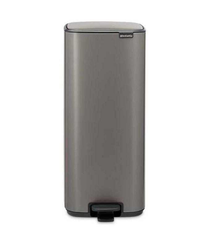 פח אשפה למטבח BO פדל 30 ליטר, פלטינום Brabantia + הנחה 10% לנרשמים לניוזלטר + משלוח חינם