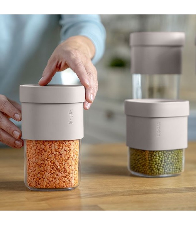 סט 3 מיכלי אחסון מזון יבש Flip מתרחב Lekue מבית Brabantia + הנחה 10% לנרשמים לניוזלטר