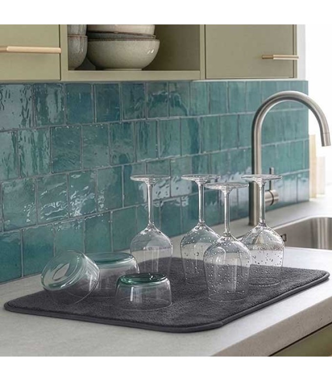 משטח מיקרופייבר לייבוש כלים - אפור כהה Brabantia + עכשיו במבצע 40% הנחת ראש השנה SALE