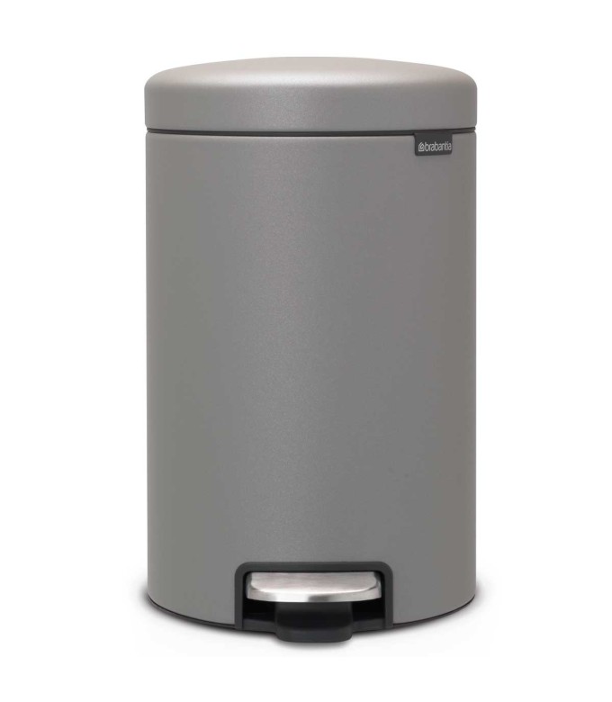פח פדל 12 ליטר אפור בטון מינרלי Brabantia - NewIcon + הנחה 10% לנרשמים לניוזלטר