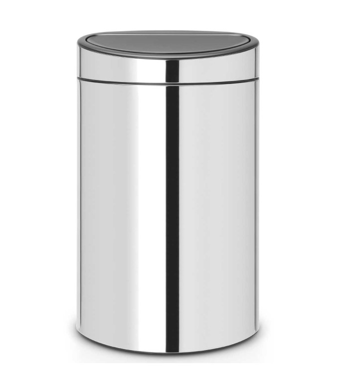 פח טאץ אובלי 40 ליטר מבריק Brabantia + משלוח חינם + הנחה 10% לנרשמים לניוזלטר