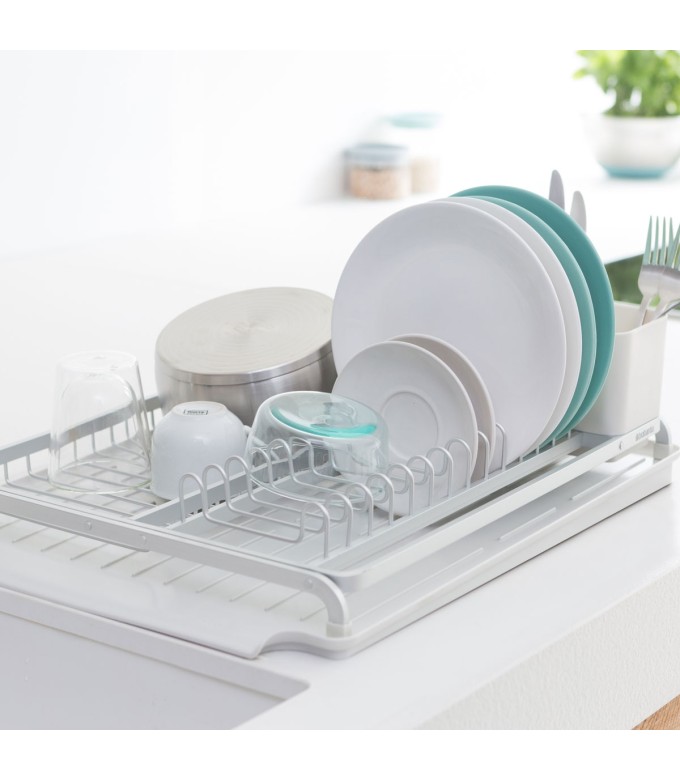 מתקן לייבוש כלים גדול - אפור בהיר Brabantia + משלוח חינם + הנחה 10% לנרשמים לניוזלטר