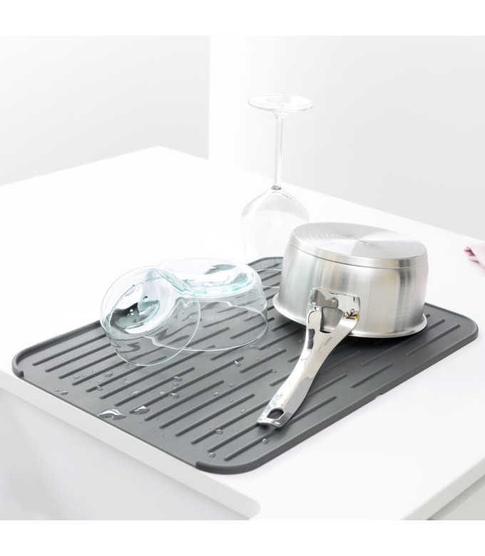משטח לייבוש כלים סיליקון - אפור כהה Brabantia - הנחה 10% לנרשמים לניוזלטר