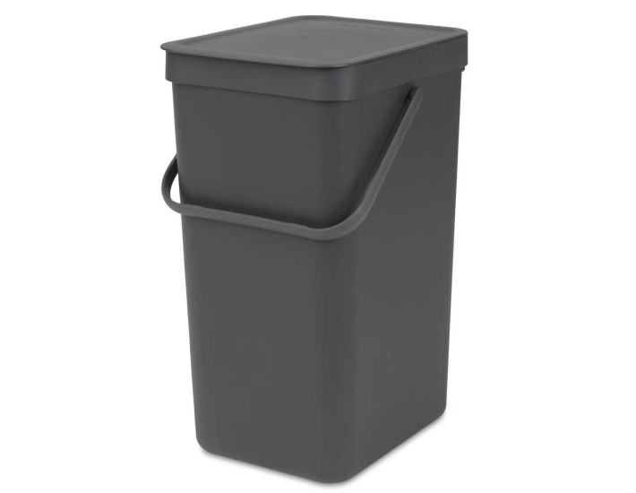 SORT & GO פח הפרדה 16 ליטר פלסטיק, אפור - Brabantia + הנחה 10% לנרשמים לניוזלטר