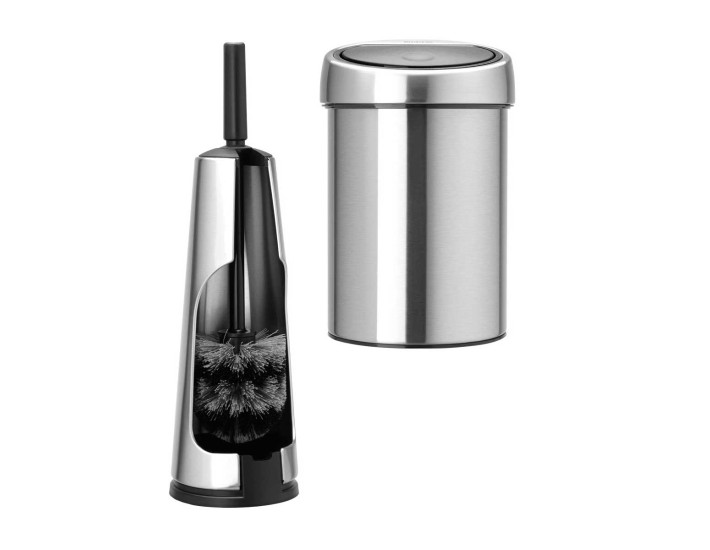 סט לשירותים מט עם פח נתלה Brabantia: פח טאץ נתלה 3 ליטר + מברשת אסלה קונית ברבנטיה + משלוח חינם + הנחה 10% לנרשמים לניוזלטר