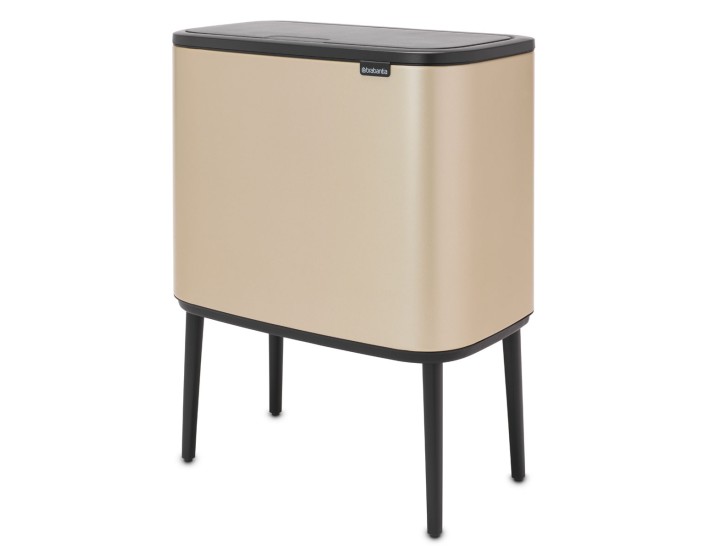 פח אשפה למטבח BO טאץ 36 ליטר, זהב מטאלי Brabantia + הנחה 10% לנרשמים לניוזלטר + משלוח חינם