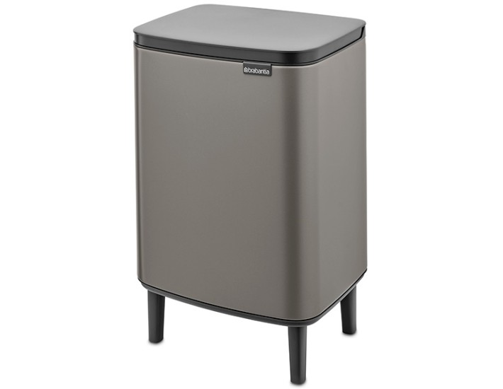 פח אשפה לשירותים BO ברבנטיה 12 ליטר, פלטינום Brabantia + משלוח חינם + הנחה 10% לנרשמים לניוזלטר