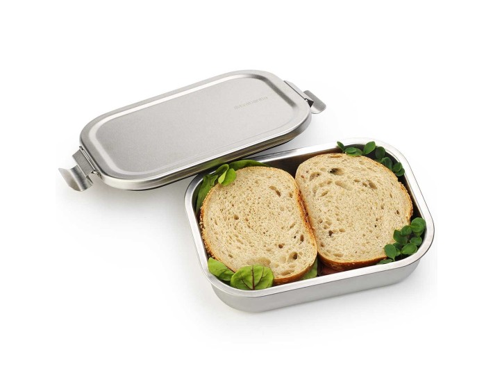 קופסת אוכל בינונית 1.1 ליטר Make & Take נירוסטה Brabantia + הנחה 10% לנרשמים לניוזלטר