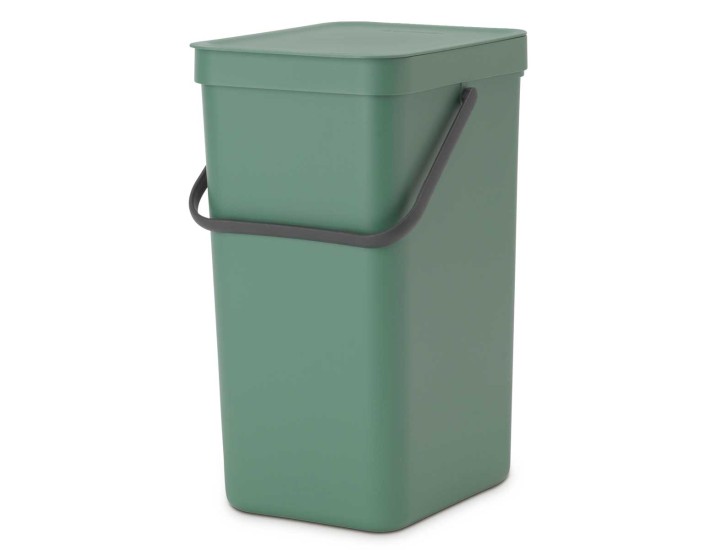 SORT & GO פח הפרדה 16 ליטר פלסטיק, ירוק אשוח - Brabantia + הנחה 10% לנרשמים לניוזלטר