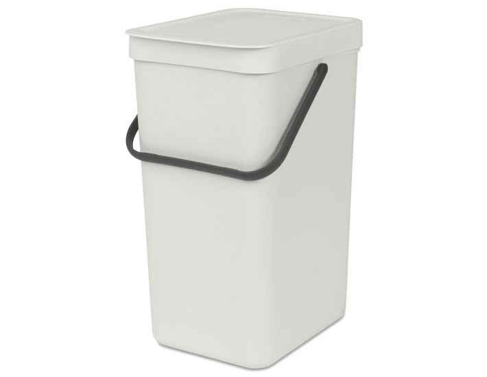 SORT & GO פח הפרדה 16 ליטר פלסטיק, אפור בהיר - Brabantia + הנחה 10% לנרשמים לניוזלטר