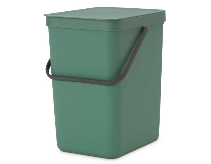 SORT & GO פח הפרדה 25 ליטר פלסטיק, ירוק אשוח - Brabantia + הנחה 10% לנרשמים לניוזלטר