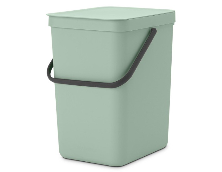 SORT & GO פח הפרדה 25 ליטר פלסטיק, ירוק ג׳ייד - Brabantia + משלוח חינם + הנחה 10% לנרשמים לניוזלטר