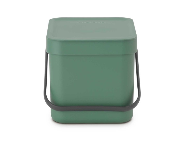 SORT & GO פח הפרדה 6 ליטר פלסטיק, ירוק אשוח - Brabantia + הנחה 10% לנרשמים לניוזלטר