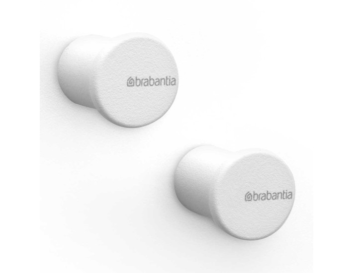 זוג מתלי כפתור למגבות, לבן מינרלי MindSet ברבנטיה + הנחה 10% לנרשמים לניוזלטר