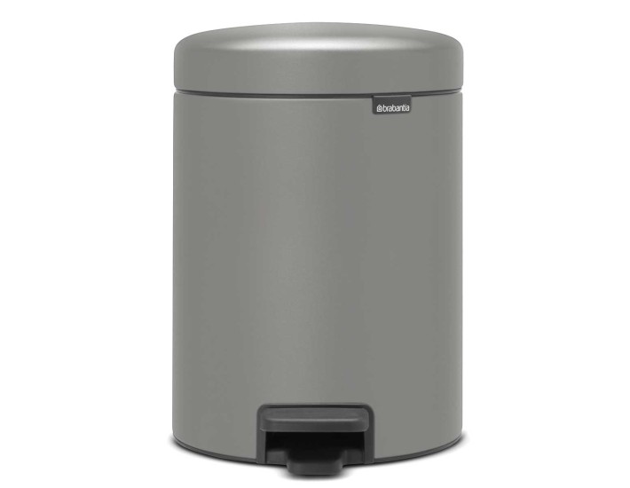 פח פדל 5 ליטר אפור בטון מינרלי Brabantia - NewIcon + הנחה 10% לנרשמים לניוזלטר + משלוח חינם