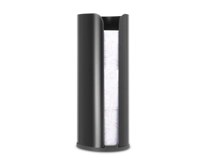 דיספנסר לגלילי נייר טואלט שחור מט Brabantia - ReNew + הנחה 10% לנרשמים לניוזלטר 