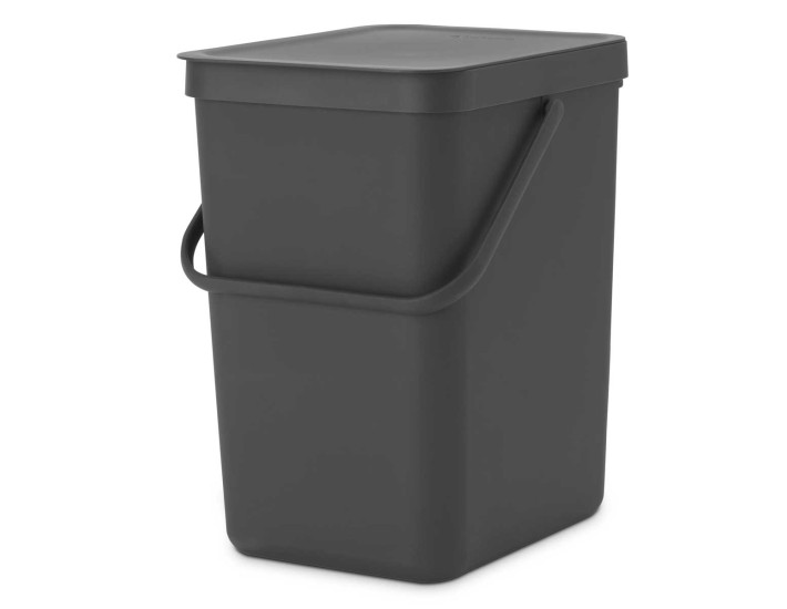 SORT & GO פח הפרדה 25 ליטר פלסטיק, אפור - Brabantia + הנחה 10% לנרשמים לניוזלטר