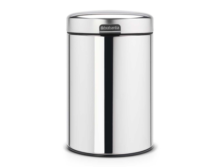 פח נתלה 3 ליטר מבריק Brabantia - NewIcon + משלוח חינם + הנחה 10% לנרשמים לניוזלטר