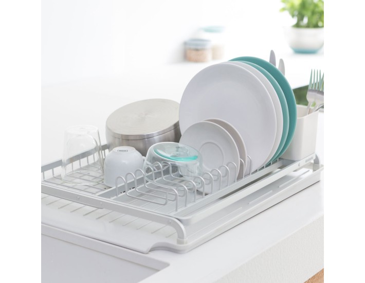 מתקן לייבוש כלים גדול -  אפור בהיר Brabantia + משלוח חינם + הנחה 10% לנרשמים לניוזלטר