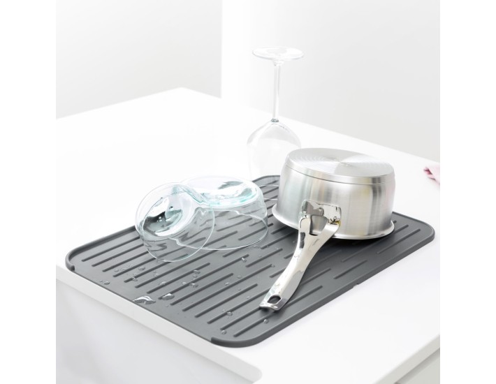 משטח לייבוש כלים סיליקון - אפור כהה Brabantia - הנחה 10% לנרשמים לניוזלטר