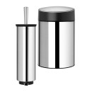 סט לשירותים, נתלה מבריק Brabantia: פח סלייד נתלה מבריק מכסה שחור מט 5 ליטר + מברשת אסלה עם אפשרות תלייה ברבנטיה + משלוח חינם + הנחה 10% לנרשמים לניוזלטר