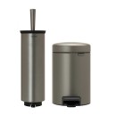 סט לשירותים פלטינום Brabantia: פח פדל 3 ליטר NewIcon + מברשת אסלה עם אפשרות תלייה ברבנטיה + משלוח חינם + הנחה 10% לנרשמים לניוזלטר