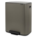 פח אשפה למטבח BO פדל 60 ליטר, פלטינום Brabantia + הנחה 10% לנרשמים לניוזלטר + משלוח חינם