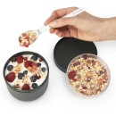 קערה לארוחת בוקר 0.5 ליטר Make & Take פלסטיק ללא BPA אפור כהה Brabantia עם מכסה שקוף לתוספות + הנחה 10% לנרשמים לניוזלטר